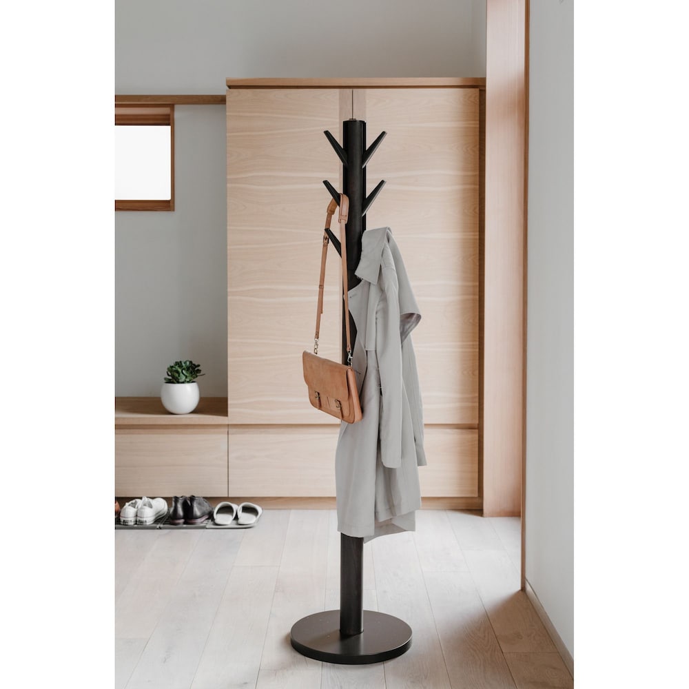 Flapper Coat Rack Black/Walnut