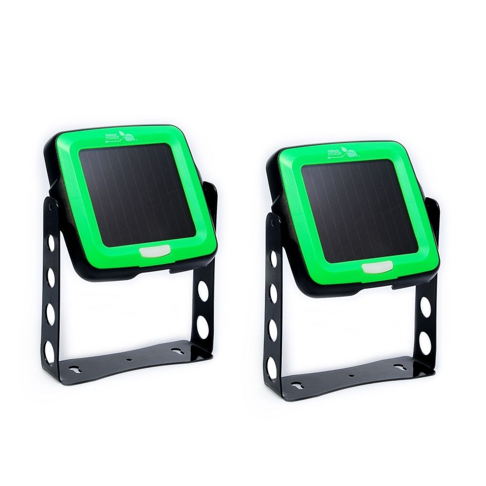 Lampe LED pivotante d'intérieur/extérieur à énergie solaire (lot de 2)