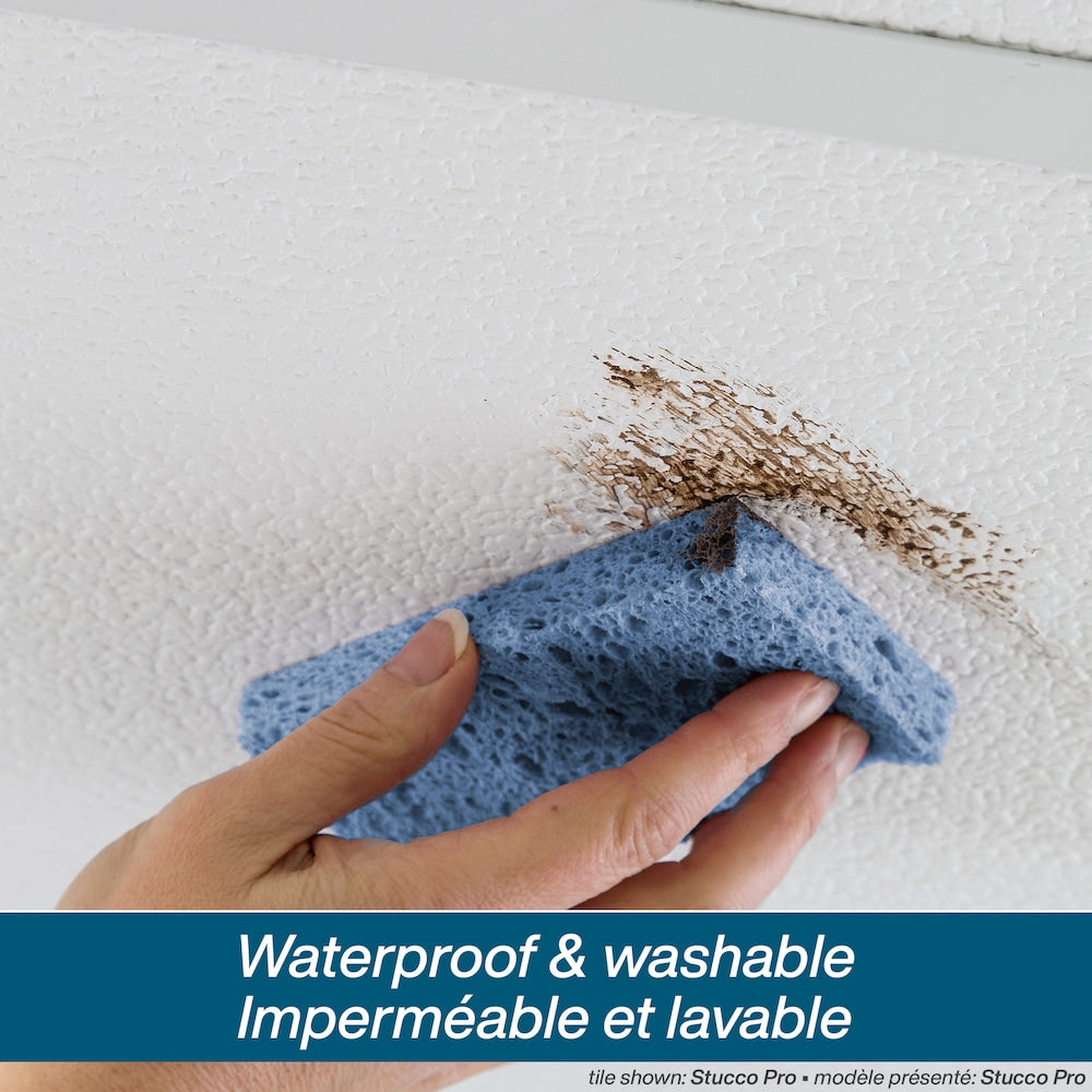 Panneau de plafond blanc Drifts de 2 pi x 2 pi, carton de 12