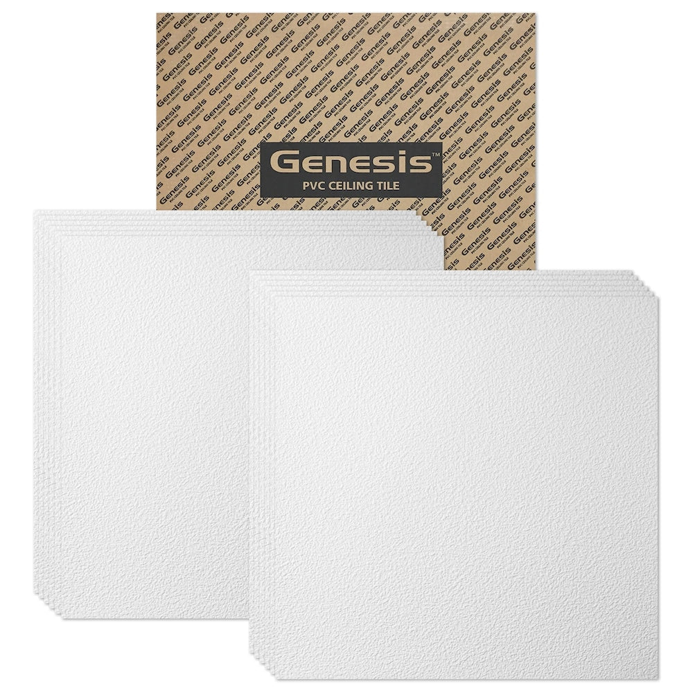 2 ft. x 2 ft. Stucco Pro White Ceiling Panel Carton of 12