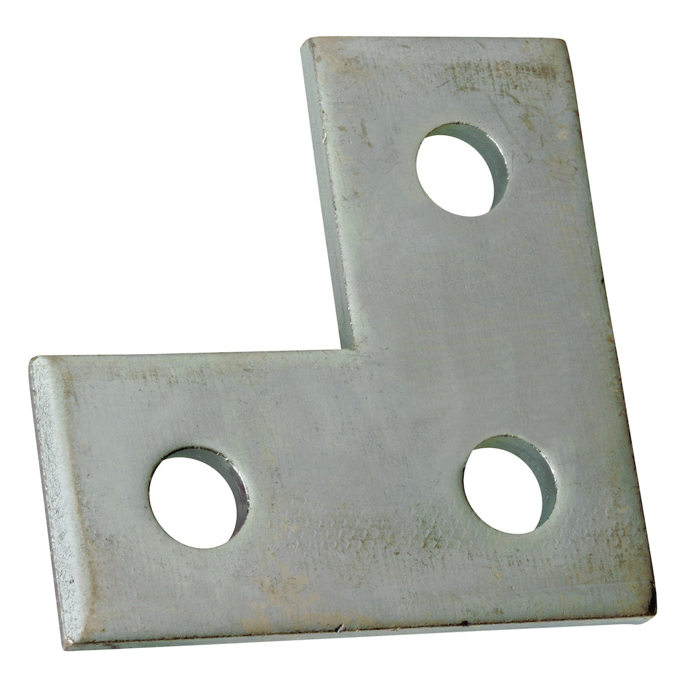 Flat corner fitting 3 holes