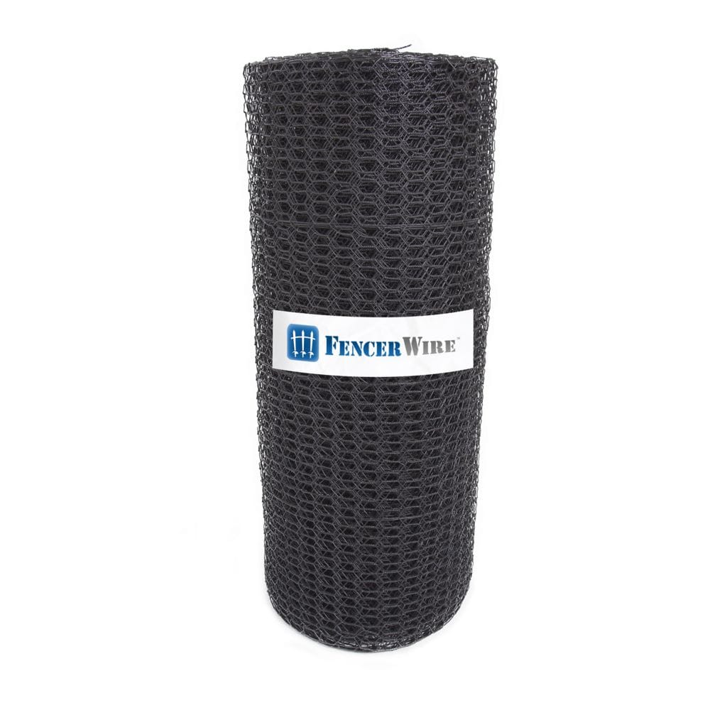 1.5 inch x 4 ft. x 150 ft. 16-Gauge Black PVC Coated Poultry Netting