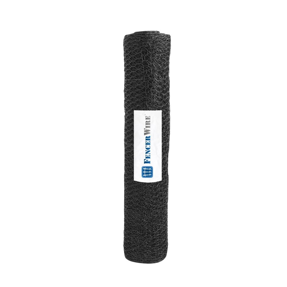 1 inch x 4 ft. x 150 ft. 20-Gauge Black PVC Coated Poultry Netting