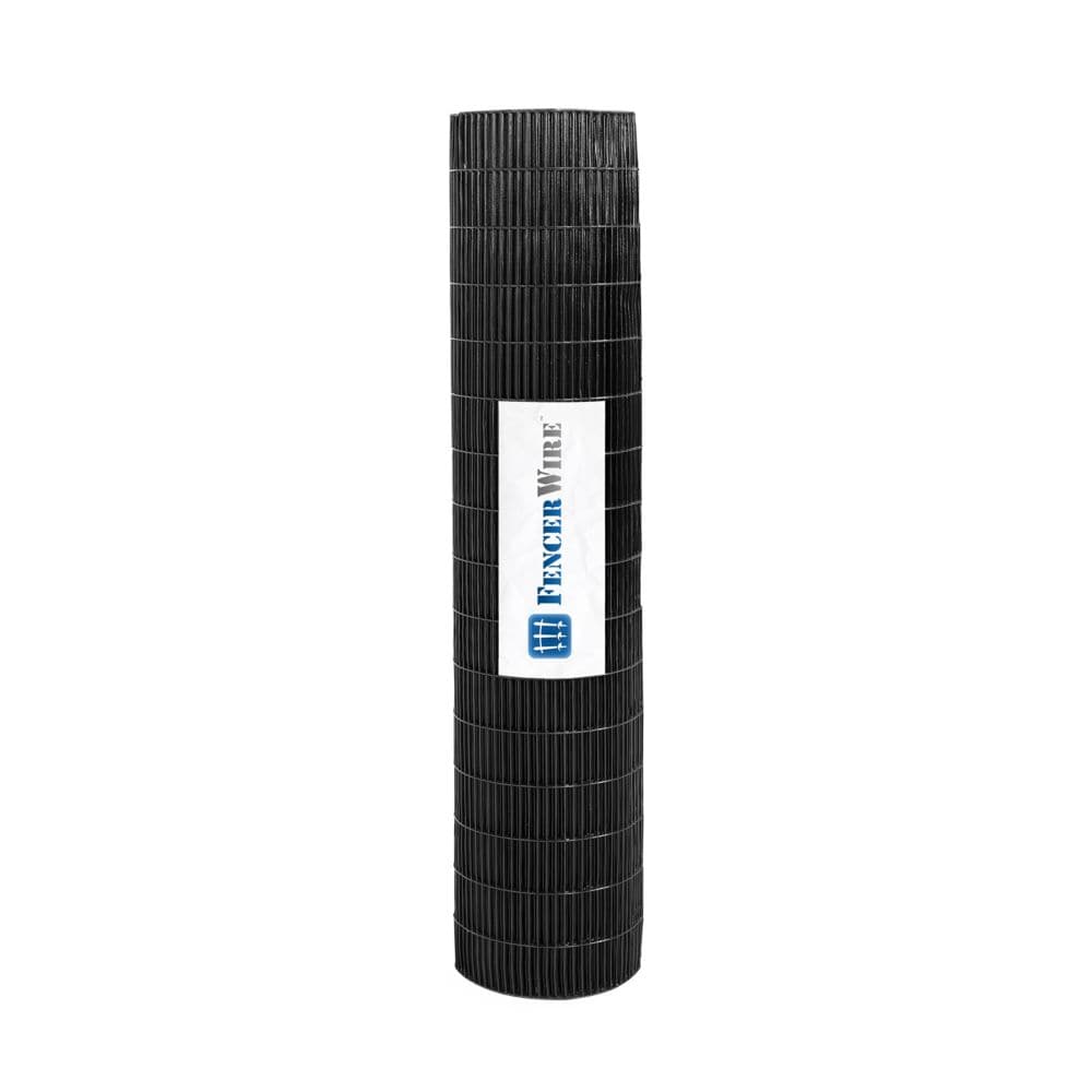 4 ft. x 50 ft. 16-Gauge Black PVC Coated Welded Wire Fence with 1/2-inch x 3-inch Mesh