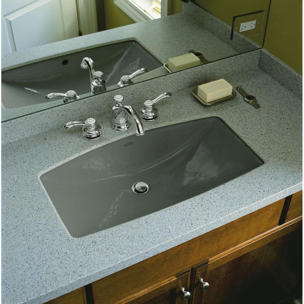 Robinet de lavabo de salle de bain à large portée avec poignées à levier en bronze huilé