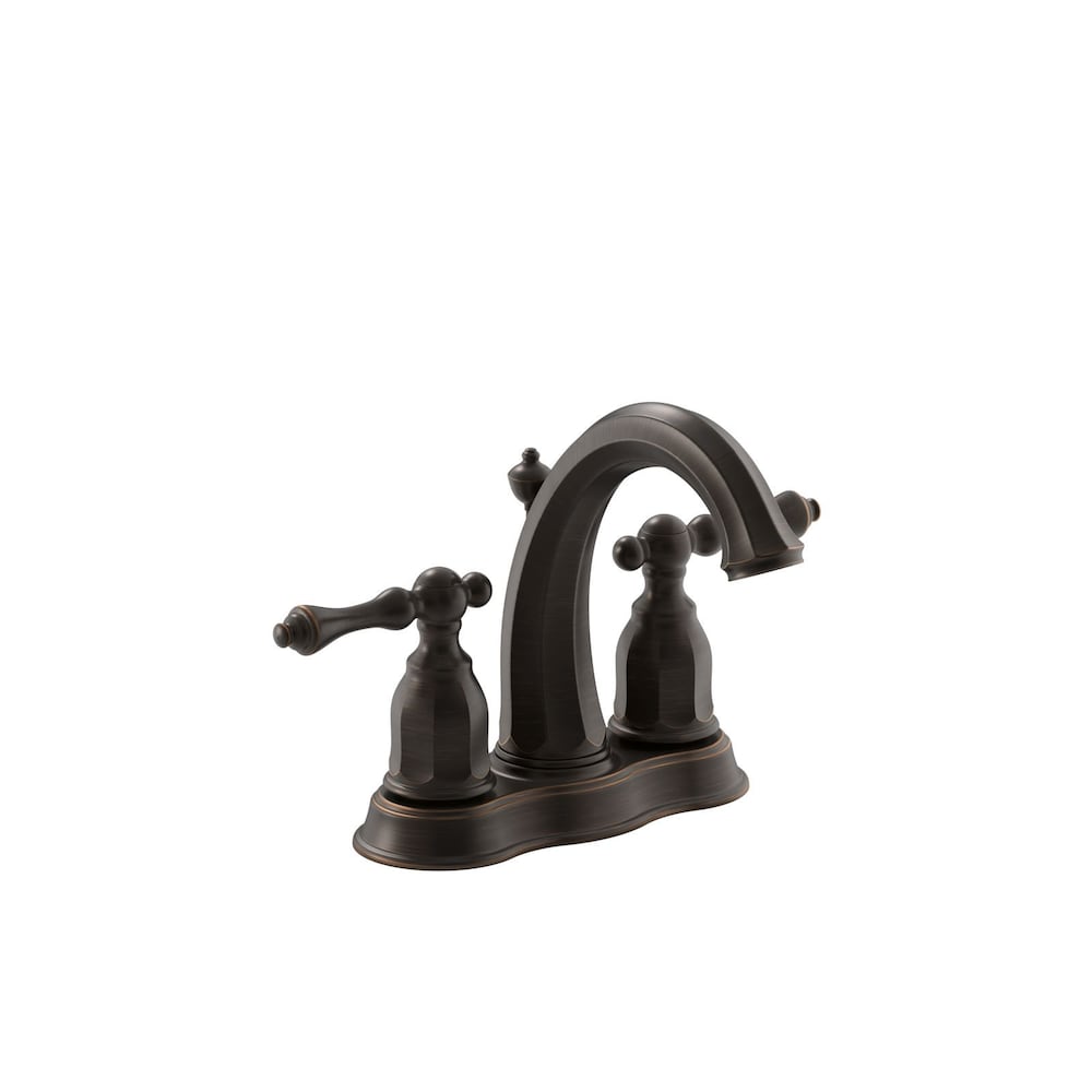 Centerset Bathroom Sink Faucet With Lever Handles In Oil-Rubbed Bronze