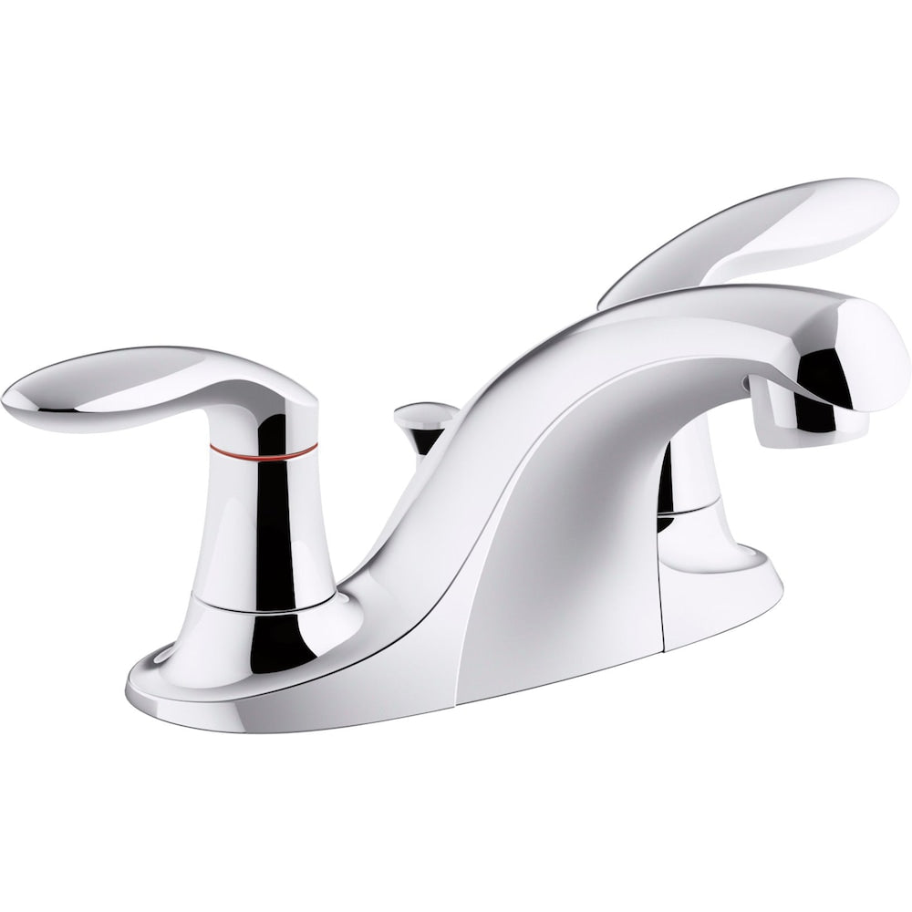 Two-Handle Centerset Bathroom Sink Faucet In Polished Chrome