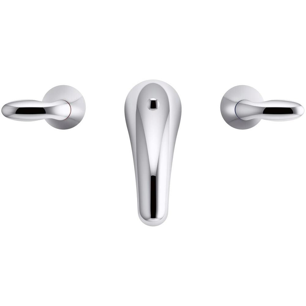 Robinet de lavabo de salle de bain à large portée en chrome poli