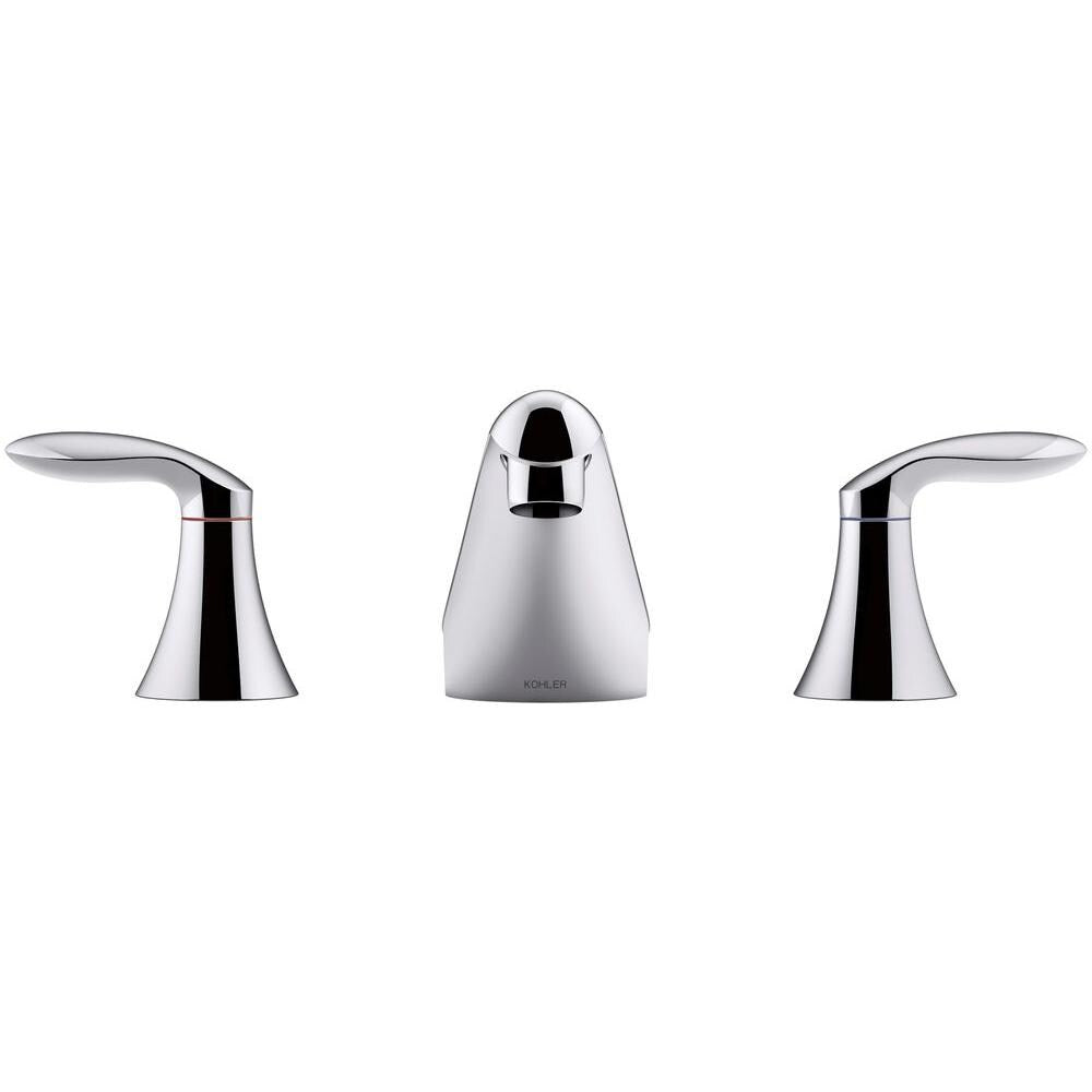 Robinet de lavabo de salle de bain à large portée en chrome poli
