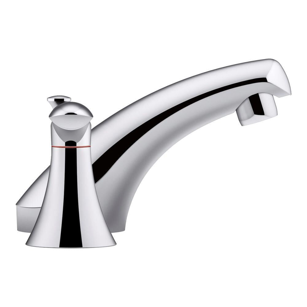 Robinet de lavabo de salle de bain à large portée en chrome poli