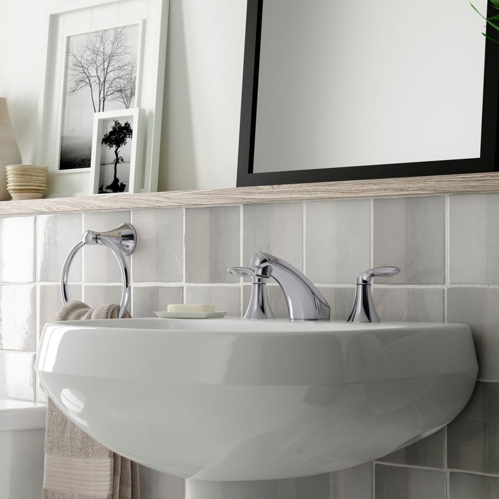 Widespread Bathroom Sink Faucet With Lever Handles, Less Drain And Lift Rod