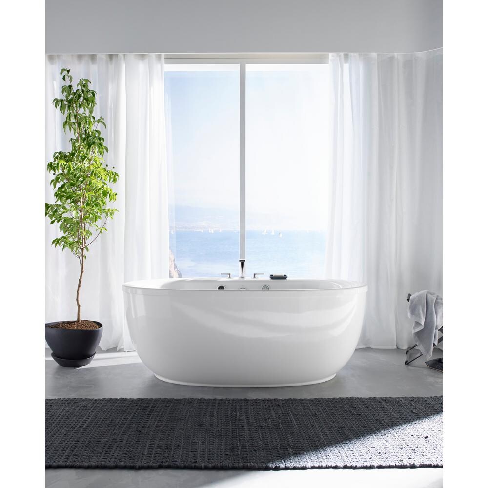 Deck-Mount Bath Faucet With Lever Handles