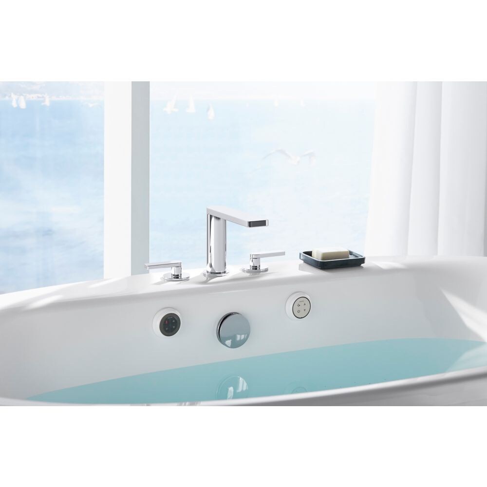 Deck-Mount Bath Faucet With Lever Handles
