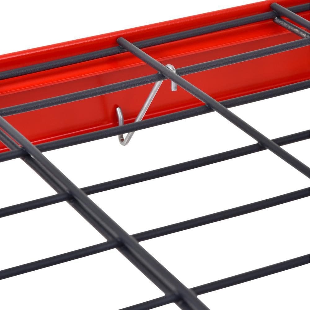 48-inch W x 78-inch H x 24-inch D 5-Shelf Heavy Duty Industrial Welded Steel Garage Storage Rack Shelving Unit in Red