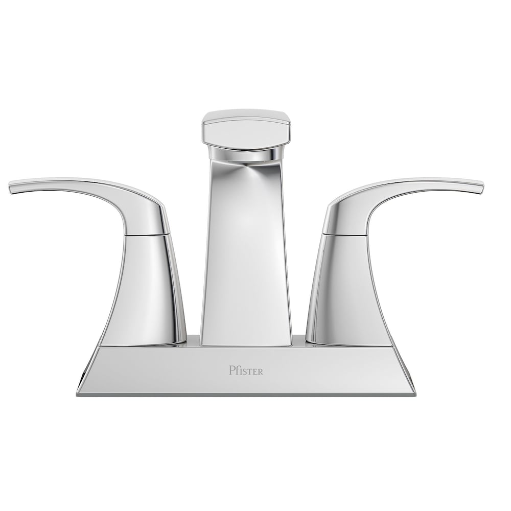 Robinet de lavabo de salle de bain à 2 poignées Karci de 4 pouces en chrome