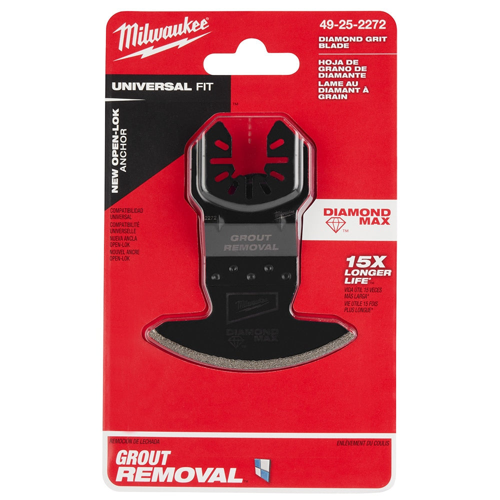 MILWAUKEE OPEN-LOK DIAMOND MAX Diamond Grit Grout Removal Multi-Tool Blade