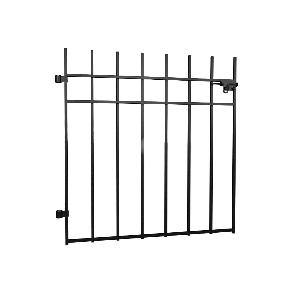 Dig-Free Fencing 'Niagara' 33 1/2-inch W x 34 1/2-inch H Steel Metal Garden Fence Gate in Black