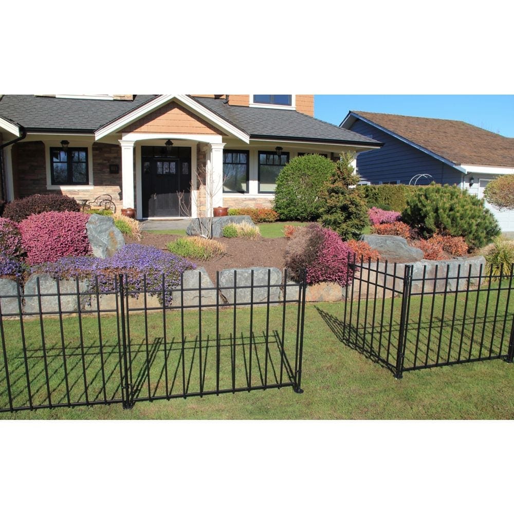 Dig-Free Fencing 'Niagara' 33 1/2-inch W x 34 1/2-inch H Steel Metal Garden Fence Gate in Black