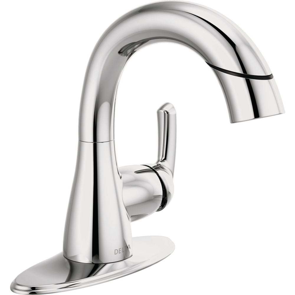 Robinet de lavabo de salle de bain à poignée unique à trou central de 4 pouces Broadmoor en chrome