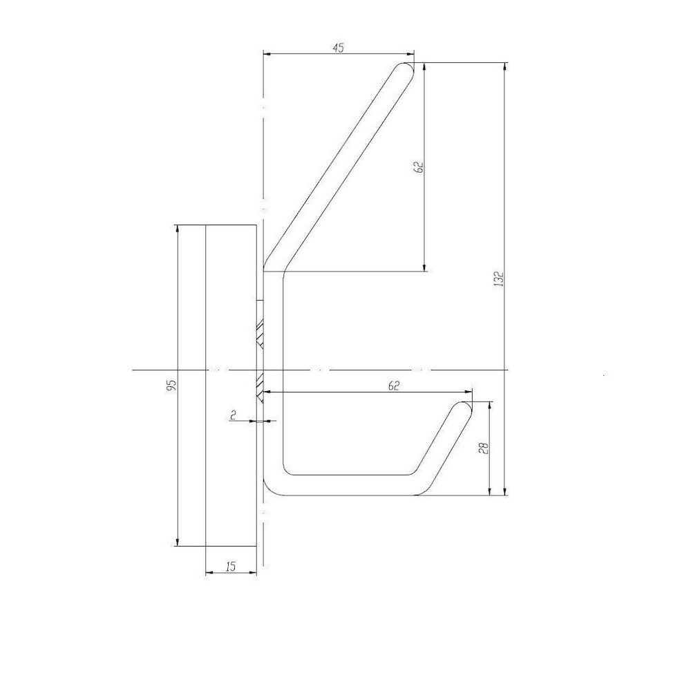 23 7/8-inch (607 mm) Utility Pine Hook Rack with 4 Iron Coat Hooks, Rustic Wood and Matte Black Finish