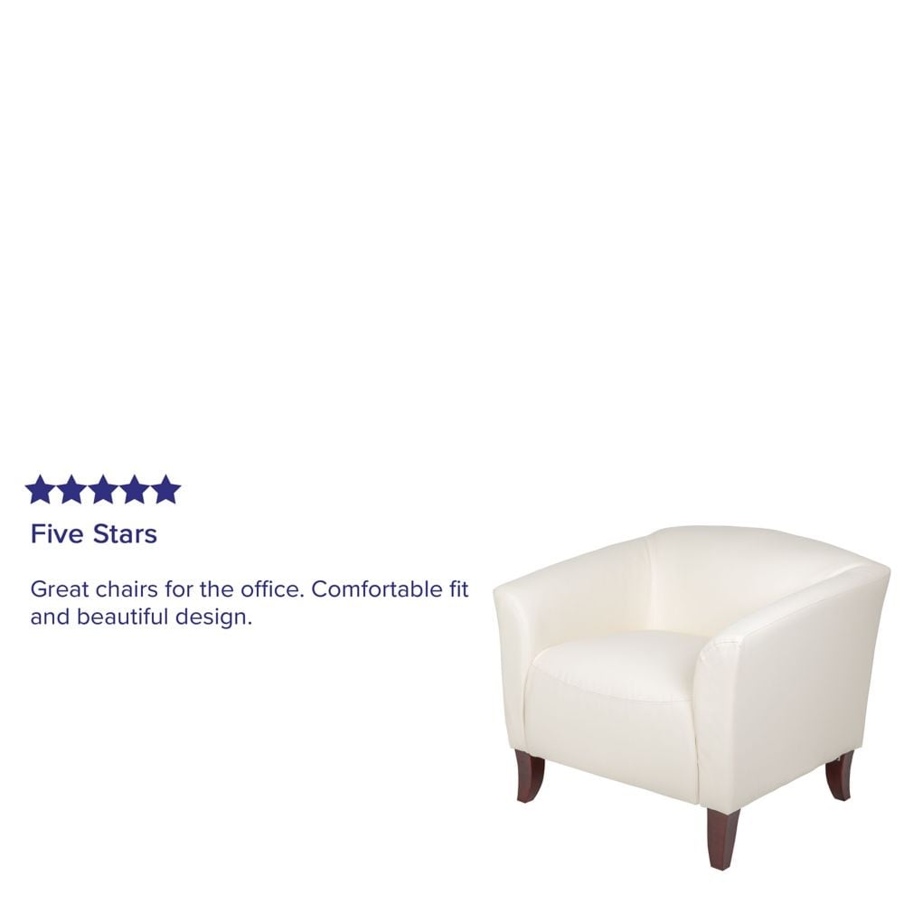 Chaise en cuir blanc
