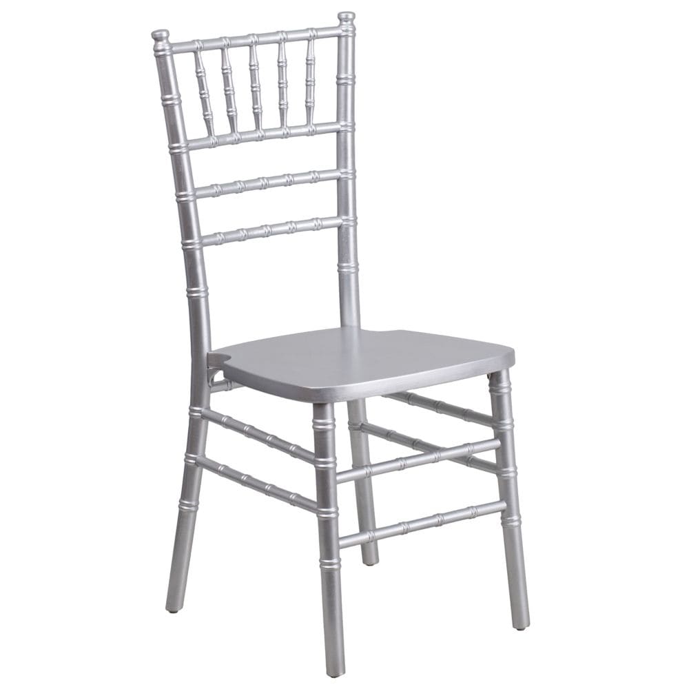 Chaise Chiavari en bois argenté