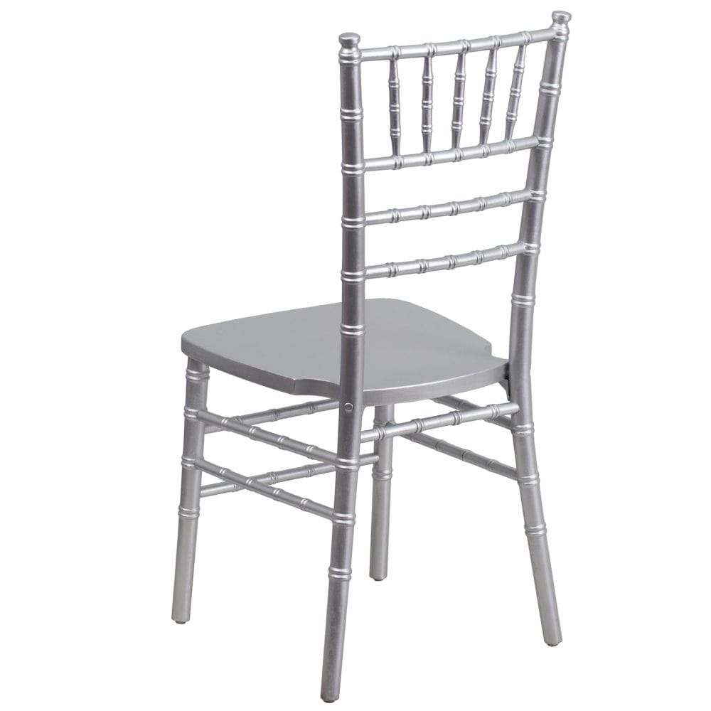 Chaise Chiavari en bois argenté