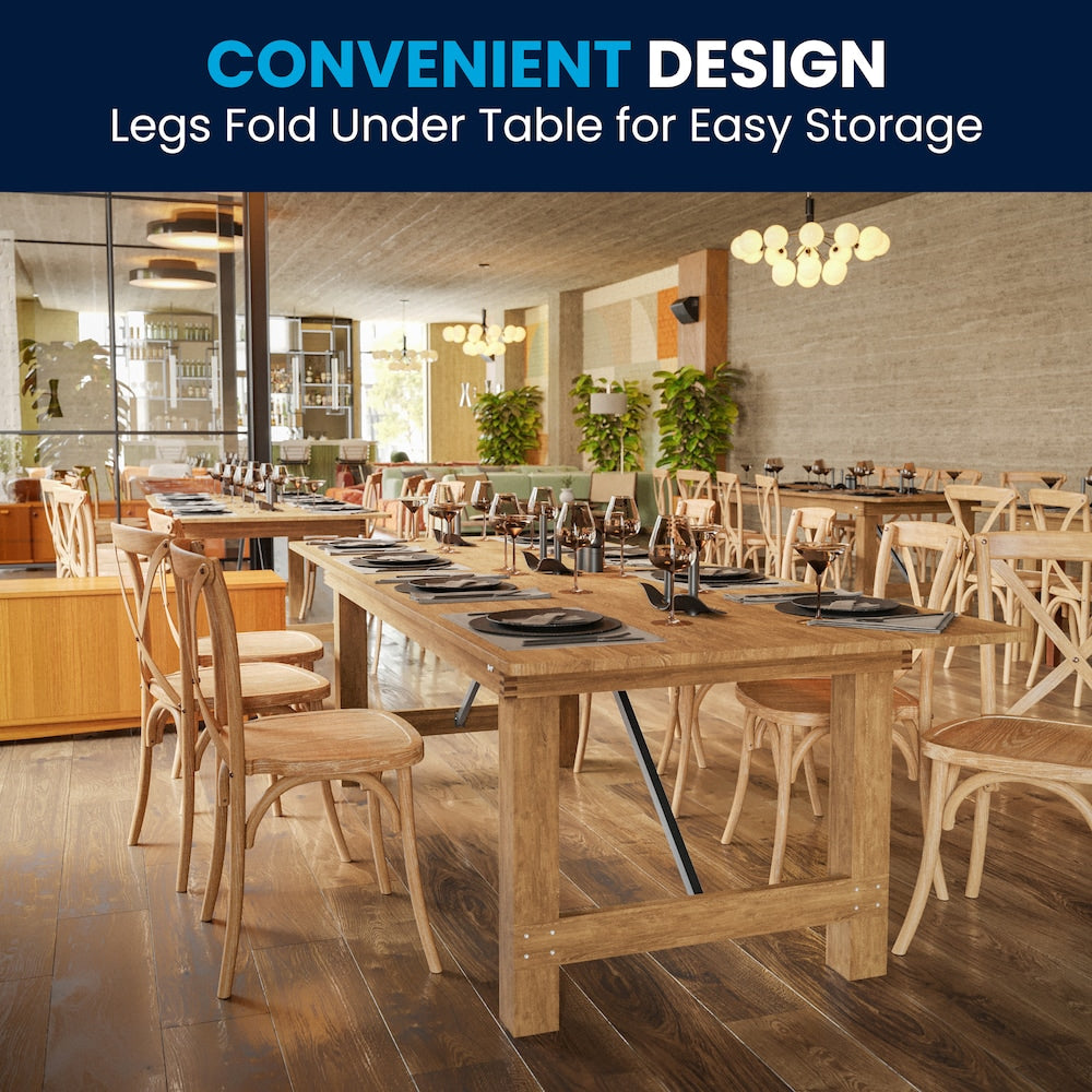 8'x40" Folding Farm Table