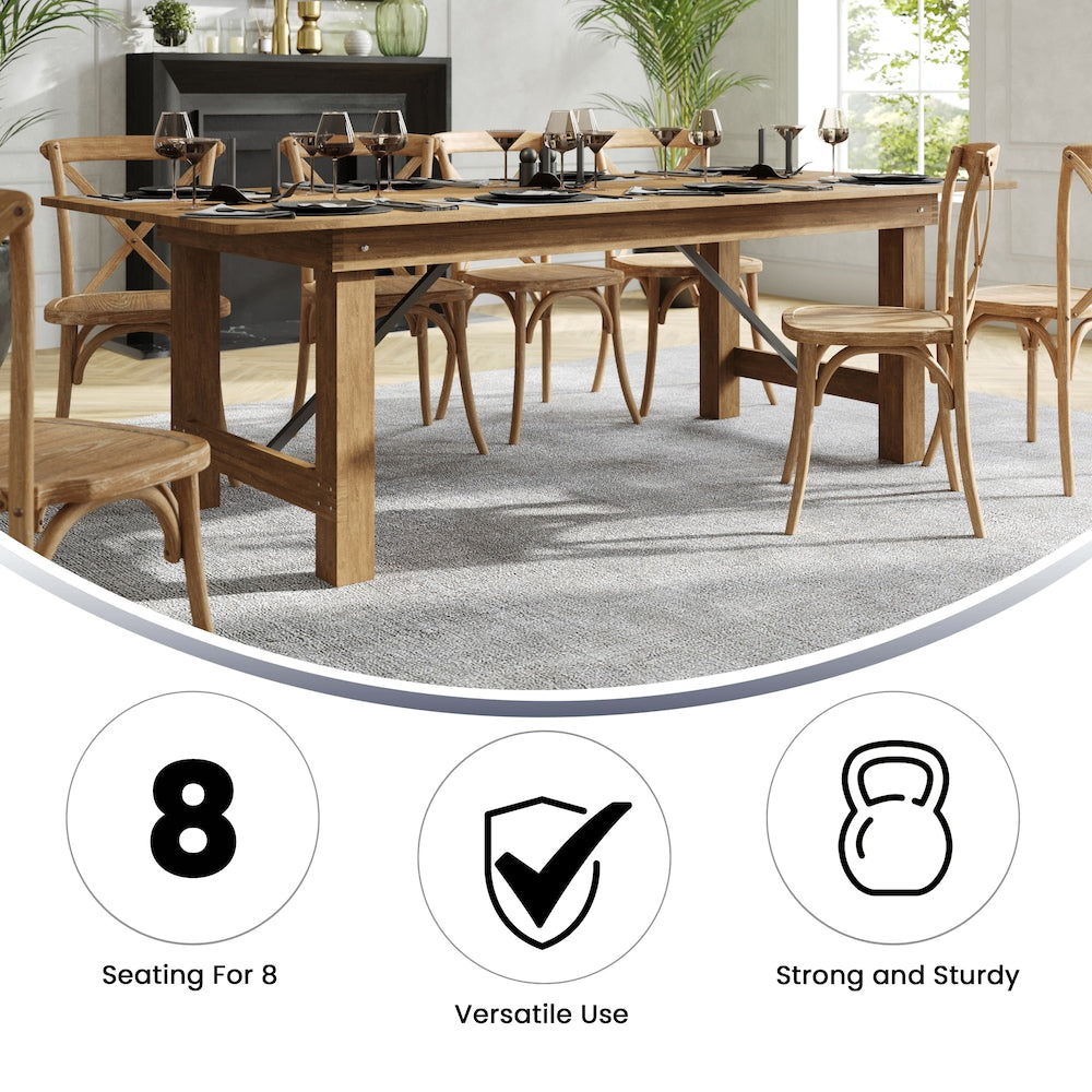 8'x40" Folding Farm Table