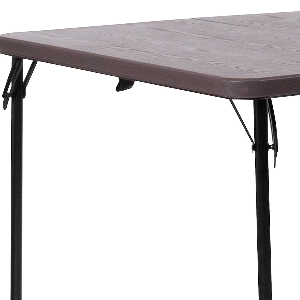 34SQ Brown Plastic Fold Table