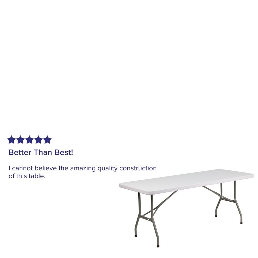 30x72 White Plastic Fold Table