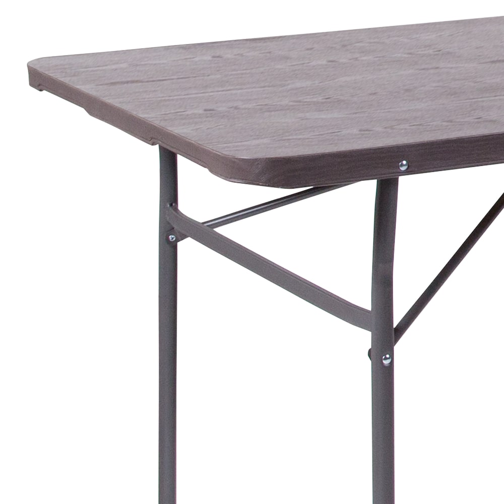 30x72 Brown Plastic Fold Table