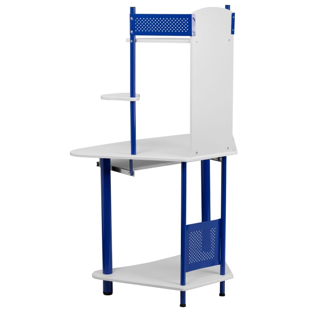 Blue Corner Hutch Desk