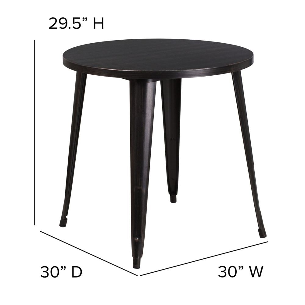 30RD Black Metal Table