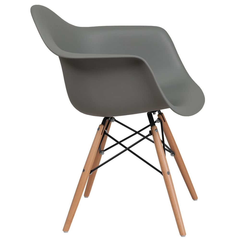 Gray Plastic/Wood Chair