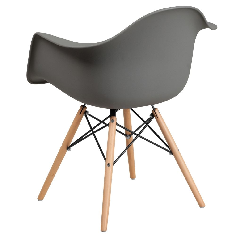 Gray Plastic/Wood Chair