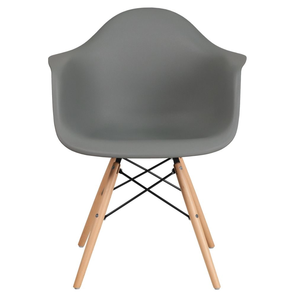 Gray Plastic/Wood Chair
