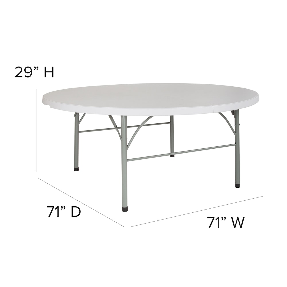 72RD White Bi-Fold Table