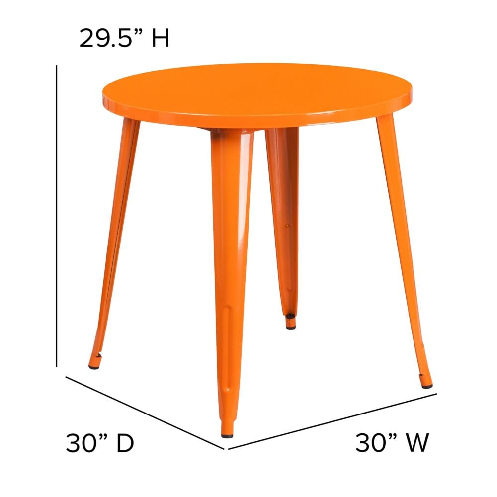 30RD Orange Metal Table