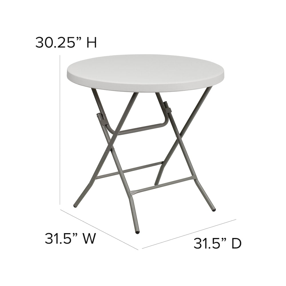 32RD White Plastic Fold Table
