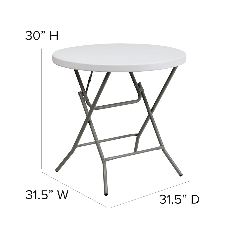 32RD White Plastic Fold Table