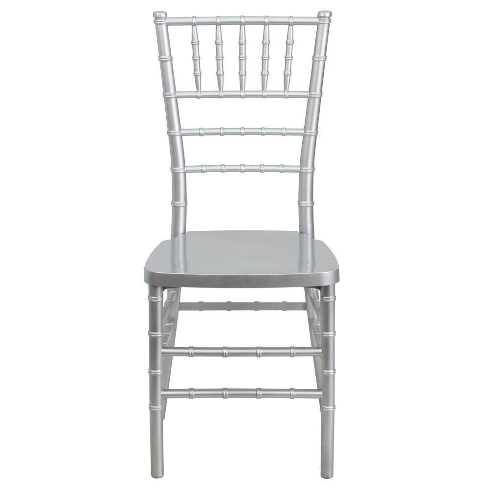 Chaise Chiavari en résine argentée