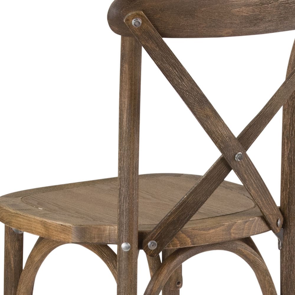Antique Cross Back Barstool