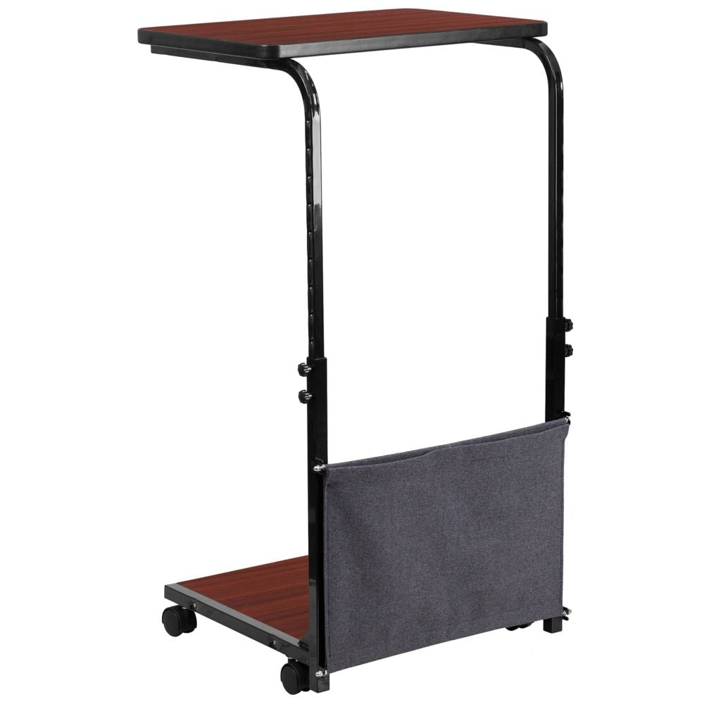 Bureau assis-debout en acajou