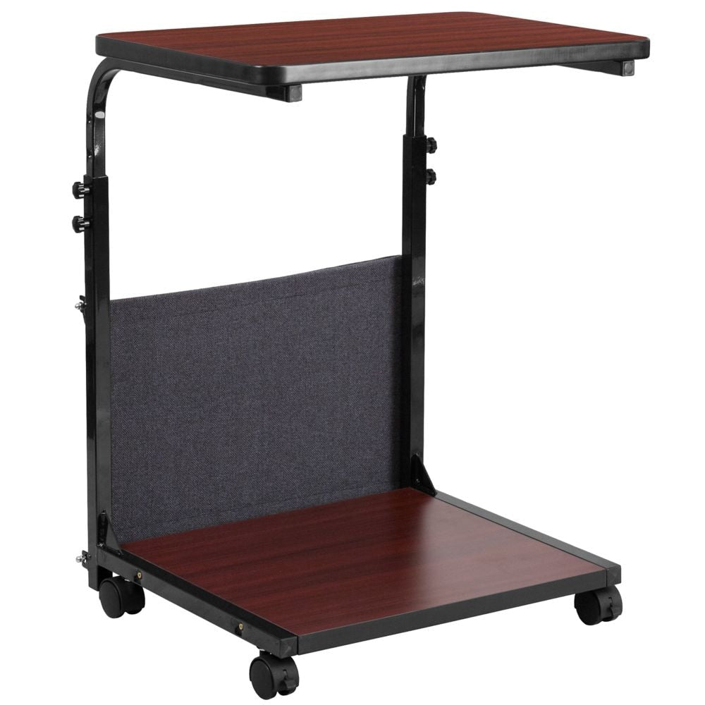 Bureau assis-debout en acajou