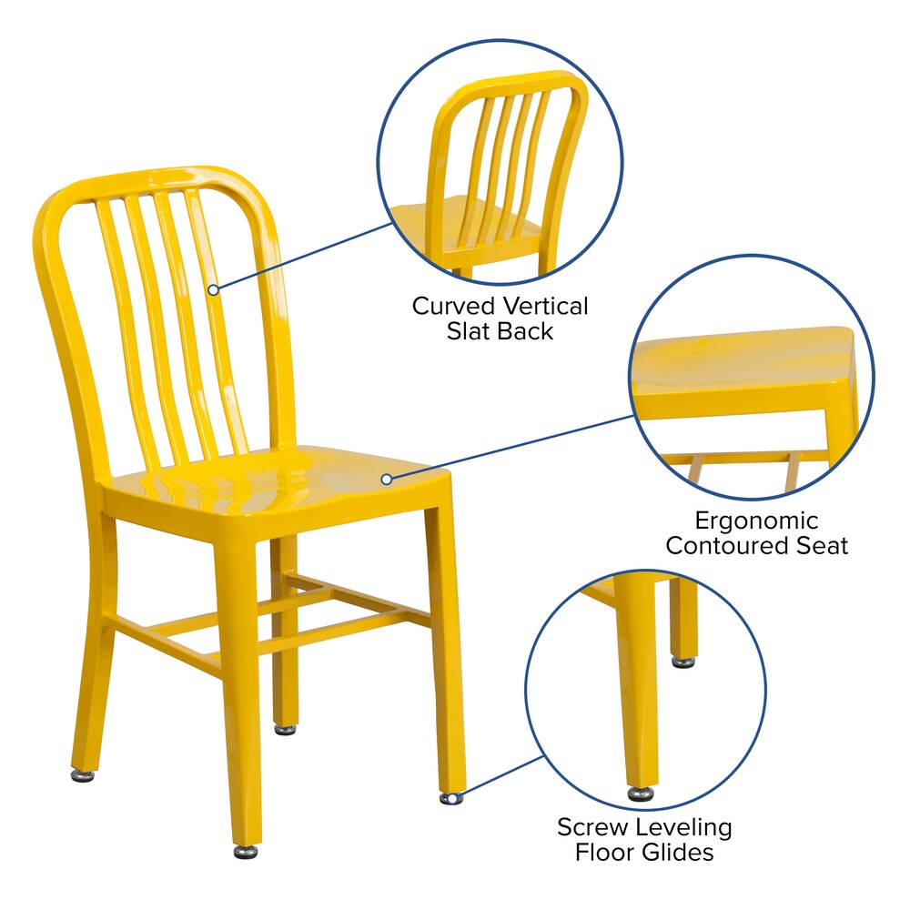 Chaise d'intérieur et d'extérieur jaune