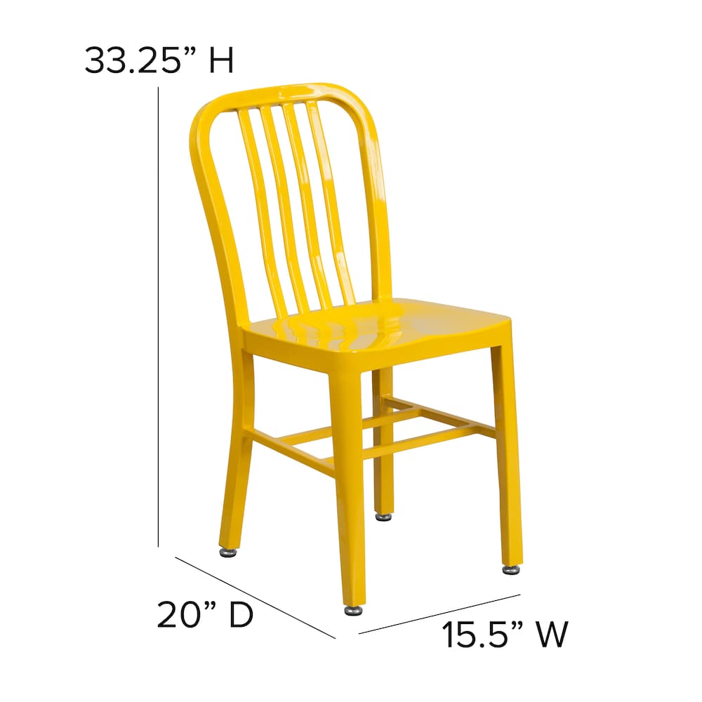 Chaise d'intérieur et d'extérieur jaune