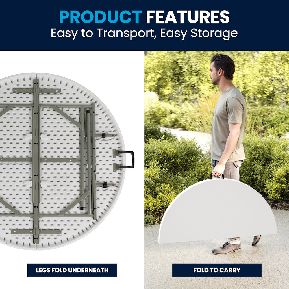 Table pliante blanche 48RD