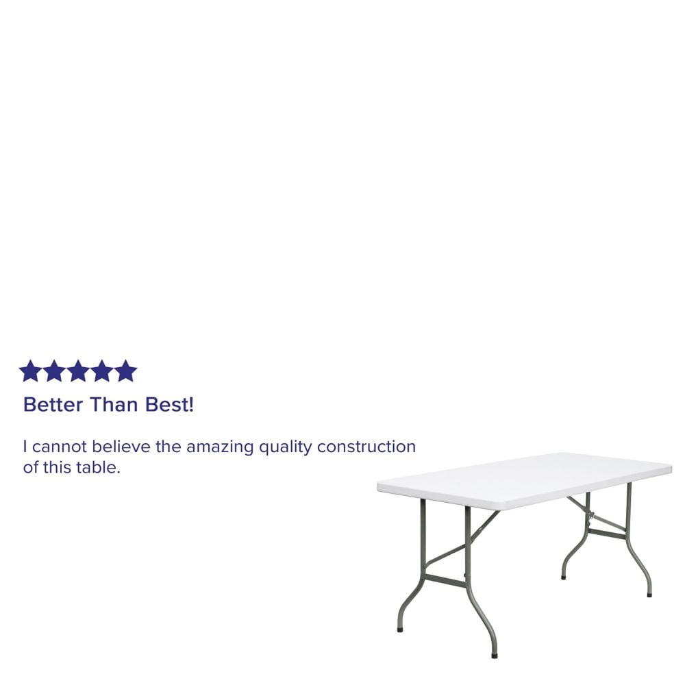 30x60 White Plastic Fold Table