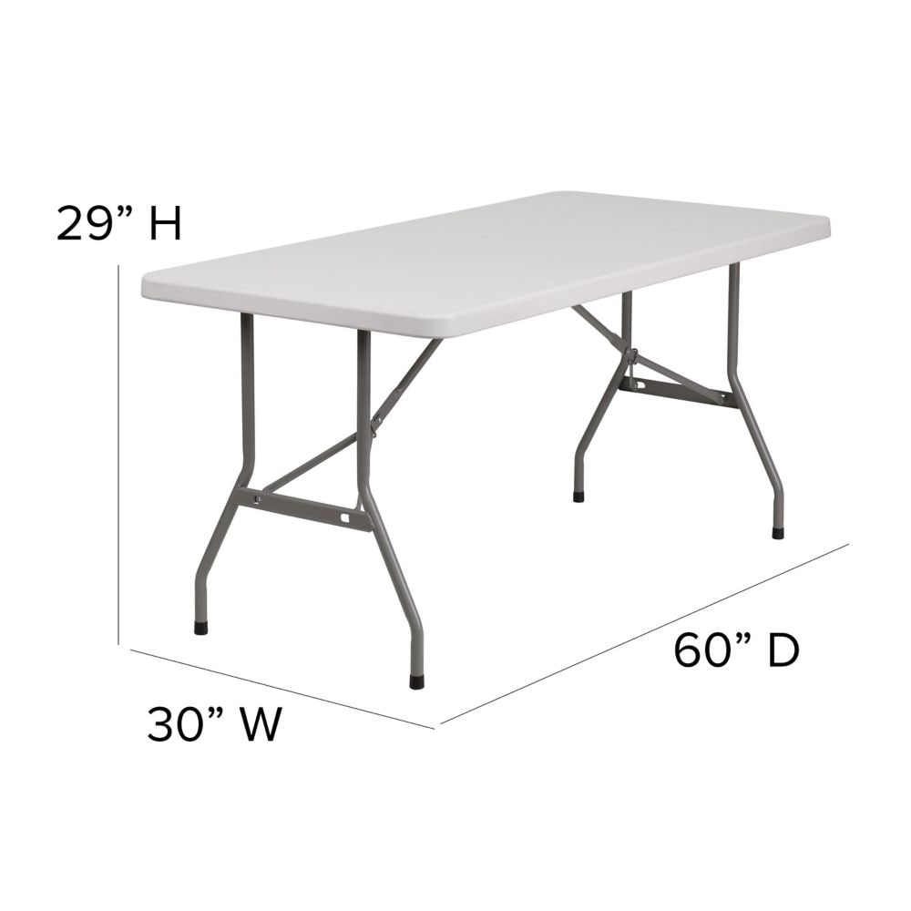 30x60 White Plastic Fold Table